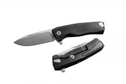LionSteel Knives ROK Frame Lock ROK A BS M390 Stainless Steel Black Aluminum