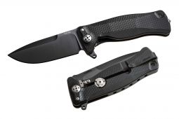 LionSteel Knives SR11 Frame Lock SR11A BB Black Sleipner Steel Black Aluminum