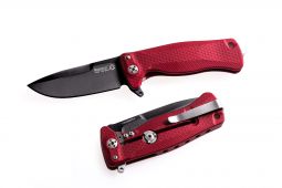 LionSteel Knives SR22 Frame Lock SR22A RB Black Sleipner Steel Red Aluminum
