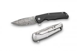 LionSteel Knives TRE Frame Lock TRE DT Stainless Damascus Carbon Fiber/Titanium