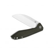 QSP Knives Pelican Liner Lock 118-E1 Knife CPM S35VN Stainless & Green Micarta