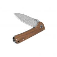 QSP Knives Hawk Liner Lock 131-B Knife Damascus Steel & Verawood