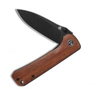 QSP Knives Hawk Liner Lock 131-O2 Knife Black Sandvik Stainless & Mkuruti Wood