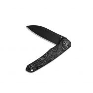 QSP Knives Otter 140-A2 Knife Black CPM S35VN Steel & Aluminum Carbon Fiber