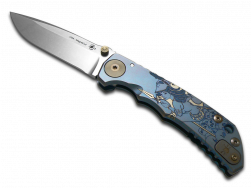 Spartan Blades Harsey Folder SF5 Blue Gold Babe Titanium MagnaCut Knife