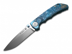 Spartan Blades Harsey Folder SF5 Blue Oculus Titanium MagnaCut Pocket Knife