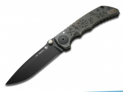 Spartan Blades Harsey Folder SF5 Bronze Runes Staves Titanium MagnaCut Knife