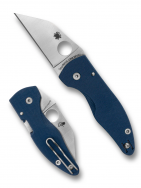Spyderco Knives MicroJimbo C264GPCBL Cobalt Blue G-10 CPM SPY27 Stainless Knife