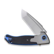 WE Knife Press Check Tanto 20078A-2 Knife 20CV Steel/Black Blue G10/Titanium