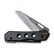 WE Knife Vision R 21031-DS1 Superlock Damasteel Black Titanium Pocket Knives