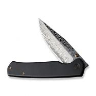 WE Knife Evoke Frame Lock 21046-DS1 Black Titanium Damasteel Pocket Knives