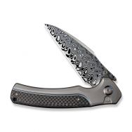 WE Knife Ziffius 22024A-DS1 Twill Carbon Fiber Damasteel 1/150 Pocket Knives