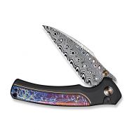 WE Knife Ziffius 22024D-DS1 Blue Flamed Titanium Damasteel 1/150 Pocket Knives