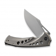 WE Knife Swiftfin Frame Lock 23051-2 CPM 20CV Steel Bead Blasted Titanium Knives
