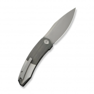 WE Knife Sine Wave Liner Lock 23069B-2 Gray Satin Titanium M390 Stainless Knife