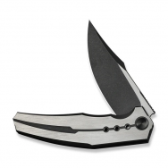 WE Knife Kyklos Frame Lock 23086-3 Black & Satin Titanium M390 Stainless Knife