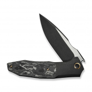 WE Knife Archeozoic 23091-1 Shredded Carbon Fiber Titanium M390 Stainless Knife