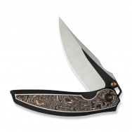 WE Knife Quinseris 23093-1 Black Titanium Copper Foil Carbon Fiber M390 Knife