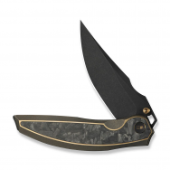 WE Knife Quinseris 23093-2 Bronze Titanium Shredded Carbon Fiber M390 Knife
