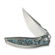 WE Knife Quinseris 23093-4 Titanium Arctic Storm Fat Carbon Fiber M390 Knife