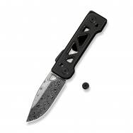 WE Knife Tyro Superlock 24001-DS1 Black Golden Titanium Damasteel Knife