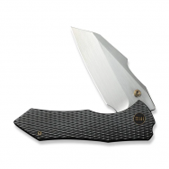 WE Knife High-Fin XL 24010-6 Polished Gray Titanium CPM 20CV Stainless Knife