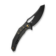 WE Knife Epaulette Frame Lock 24024-1 Black Titanium M390 Stainless Steel Knife