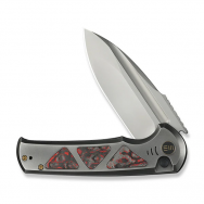 WE Knife Sylox 24027-3 Titanium and Lava Fow Fat Carbon Fiber M390 Steel Knife