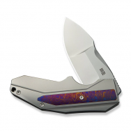 WE Knife Coral Frame Lock 24044-4 Timascus & Titanium CPM 20CV Stainless Knife