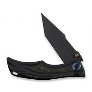 WE Knife Tighe Down 24054B-1 Black Yellow Carbon Titanium M390 Stainless Knives