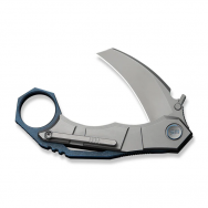 WE Knife Tayra Karambit 24069-2 Gray & Blue Titanium M390 Stainless Steel Knife