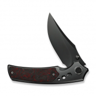 WE Knife Skynix 24087-4 Polished Gray Titanium Red Carbon Fiber M390 Knives