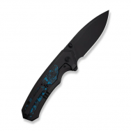 WE Knife Corwyn 24088-1 Black Titanium and Blue Carbon Fiber M390 Steel Knives