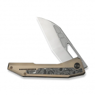 WE Knife Inceptus Frame Lock 25017-4 Champagne Titanium M390 Steel Knives