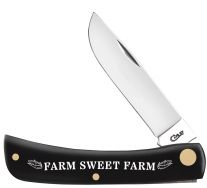 Case XX Knives Sodbuster Jr 'Farm Sweet Farm' Black Delrin AWTC37SF Pocket Knife