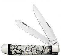 Case xx Knives Trapper 'Play Ball' Natural Bone AWTC54BS Stainless Pocket Knife