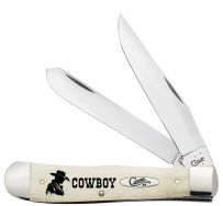 Case XX Knives Trapper Cowboy Natural Bone AWTC54CB Stainless Steel Pocket Knife