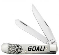 Case xx Knives Trapper Soccer Goal! Natural Bone AWTC54SC Stainless Pocket Knife