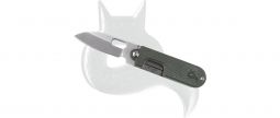 Black Fox Knives Bean Gen2 BF-719MI 440C Steel Green Micarta Pocket Knife