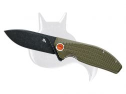 Black Fox Knives Acutus 764 OD Liner Lock OD Green G-10 D2 Steel Pocket Knife