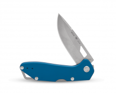 Buck Knives Mustang Lockback 0724BLS Blue Aluminum 420HC Stainless Steel Knife