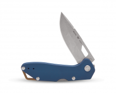 Buck Knives Mustang Lockback 0724BLS1 Dark Blue Aluminum 420HC Stainless Knife