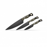 Benchmade Knives Kitchen Cutlery 3-Knife Set 4000BK-01 OD Green G10 CPM154 Steel