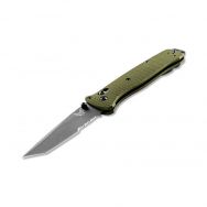 Benchmade Knives Bailout 537SGY-1 Serrated CPM-M4 Carbon Steel Green Aluminum