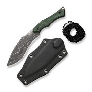 Civivi Knives Vaquita 2 C047C-DS2 Fixed Blade Knife Green Micarta Damascus Kukri