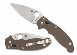 Spyderco Knives Manix 2 C101GPBN15V2 15V Steel Brown G10 Pocket Knife