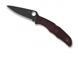 Spyderco Knives Endura 4 Sprint Run C10BGBKP Burgundy Micro-Melt Pocket Knife