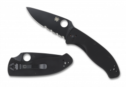 Spyderco Knives Tenacious Liner Lock C122GBBKPS Black G10 Stainless Pocket Knife