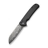 Civivi Knives Chevalier 2 Button Lock 20022B-DS1 Black Aluminum Damascus Knife