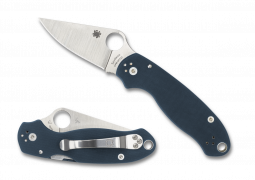 Spyderco Knives Para 3 C223GPCBL Cobalt Blue G10 SPY27 Stainless Pocket Knife